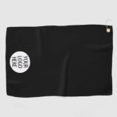 Pas uw zwarte witte logo aan golfhanddoek (Horizontaal)