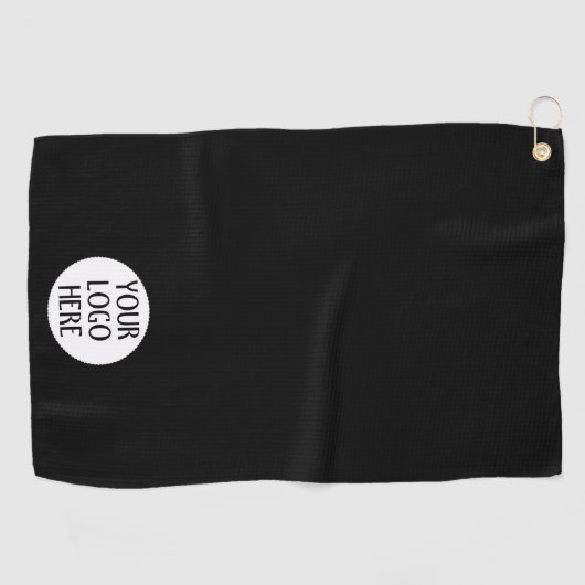 Pas uw zwarte witte logo aan golfhanddoek (Horizontaal)