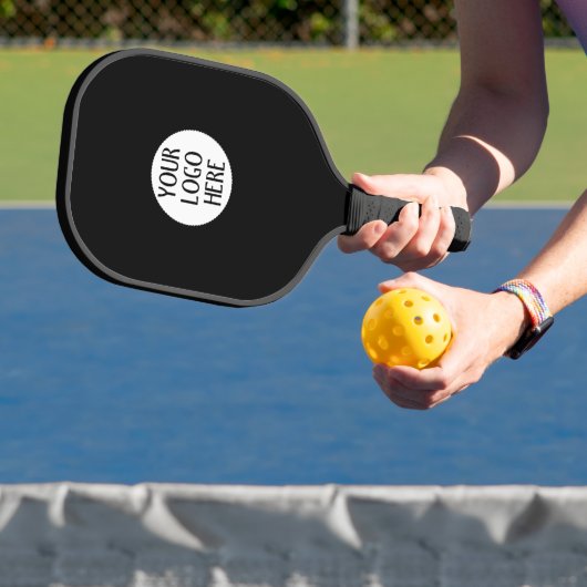 Pas uw zwarte witte logo aan pickleball paddle (Insitu)