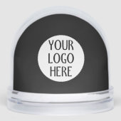 Pas uw zwarte witte logo aan sneeuwbol (Voorkant)