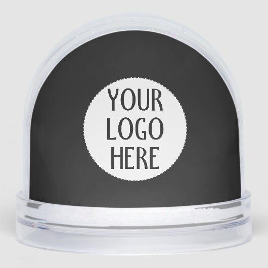 Pas uw zwarte witte logo aan sneeuwbol (Voorkant)