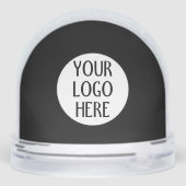 Pas uw zwarte witte logo aan sneeuwbol (Achterkant)