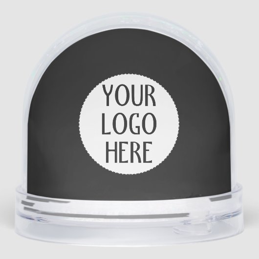 Pas uw zwarte witte logo aan sneeuwbol (Achterkant)