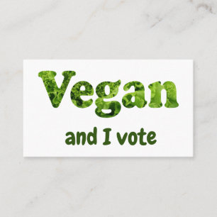 Pas Veganistische Actievoerende Kiezers aan Visitekaartje
