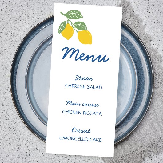 Pas Verloving Amalfi Coast Citroen Bruidsdiner Menu