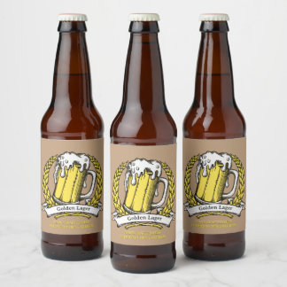 Pas Vintage Schets Bier Professioneel Aan Etiket