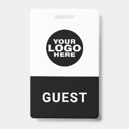 Pas voor gastbezoekers met aangepast bedrijfslogo badge