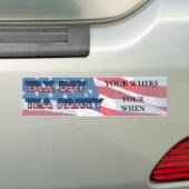 Pas voor uw plaats van de Partij van thee aan Bumpersticker (Op auto)