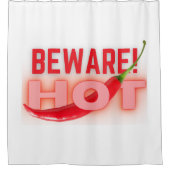 Pas warm op douchegordijn (Voorkant)