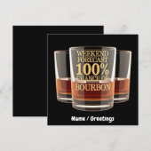 Pas weekendvoorspelling aan 100% kans op bourbon  kaart (Voorkant / Achterkant)