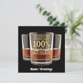 Pas weekendvoorspelling aan 100% kans op bourbon  kaart (Staand voorkant)