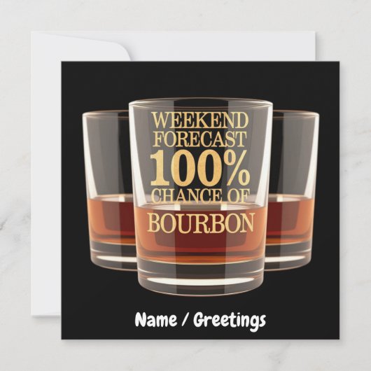 Pas weekendvoorspelling aan 100% kans op bourbon  kaart (Voorkant)