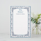 Pas White Silver Kerstmis aan Briefpapier (Staand voorkant)