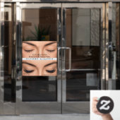 Pas Wimper Extensies Perm Make-up MedSalon aan Raamsticker (Kantoordeur)