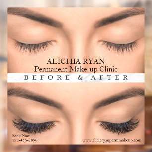 Pas wimper extensies Perm Make Up MedSalon Raamsticker