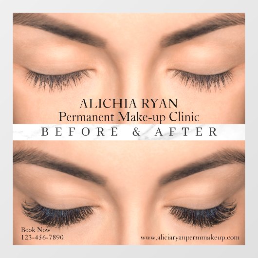 Pas wimper extensies Perm Make Up MedSalon Raamsticker (Vel)