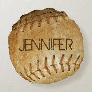 Pas  Witte Softball Witte stikken aan Rond Kussen