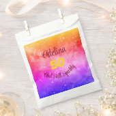 Pas Wrasnaam en leeftijd Roze Paarse Geel aan Bedankzakje (Geknipt)
