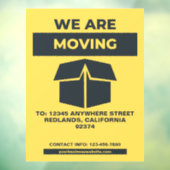 Pas Zakelijke Winkel Restaurant Verhuizing Voorzij Raamsticker (Vel 3)