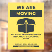 Pas Zakelijke Winkel Restaurant Verhuizing Voorzij Raamsticker (Vel 2)