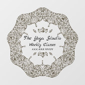 Pas zakelijke yoga-klasse aan voor persoonlijk geb raamsticker (Vel)