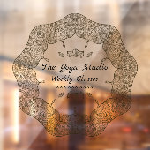 Pas zakelijke yoga-klasse aan voor persoonlijk geb raamsticker (Vel 2)