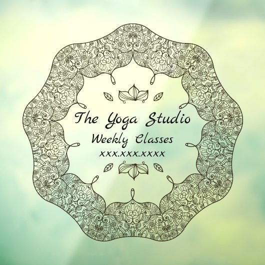 Pas zakelijke yoga-klasse aan voor persoonlijk geb raamsticker (Vel 3)
