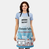 Pas zaterdag uw kleine bedrijf aan schort (Gedragen)