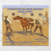 Pas zijn eerste les 1903 aan door F Remington Bier Etiket (Enkel label)