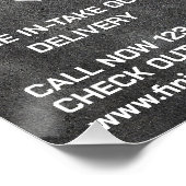 Pas zijn Pizza O Clock Pizza Restaurant aan Perfect Poster (Hoek)