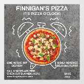 Pas zijn Pizza O Clock Pizza Restaurant aan Raamsticker (Vel)