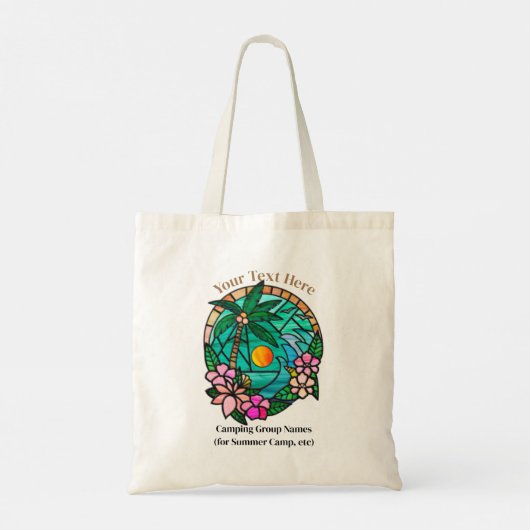Pas zonsondergang over een oceaan met vogels en bo tote bag (Achterkant)