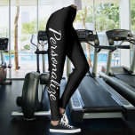 Pas Zwart-wit aan (of verander tekst/kleur) Leggings<br><div class="desc">Eenvoudig te ontwerpen uw eigen aangepaste leggings op maat van Ricaso - voeg uw eigen tekst toe - verander de achtergrondkleur en tekstkleur en het lettertype door op aanpassen te klikken</div>