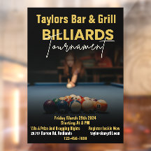 Pas zwarte moderne biljart toernooi bar aan