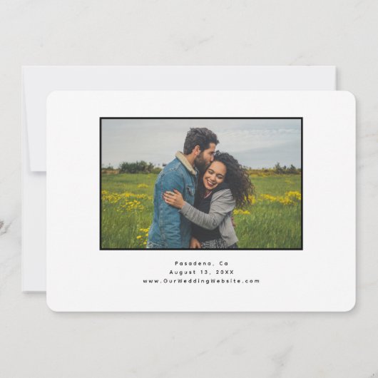 Pasadena  Briefkaart Save the Date Invitation (Achterkant)