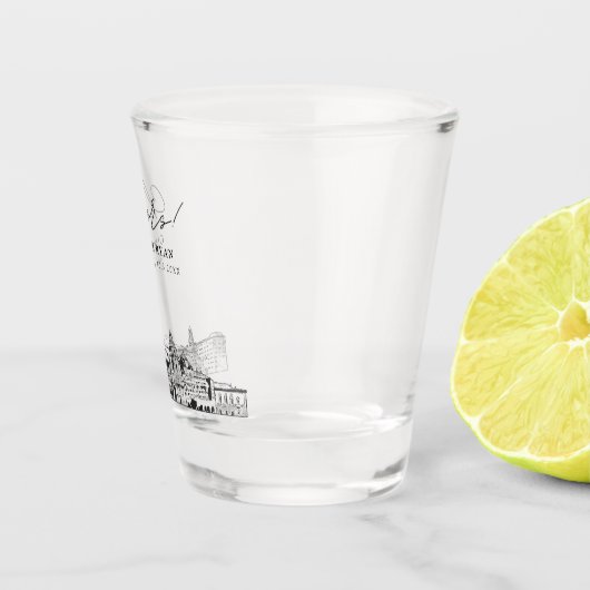 Pasadena bruiloft gunst Proost Schot Glas (Rechts)