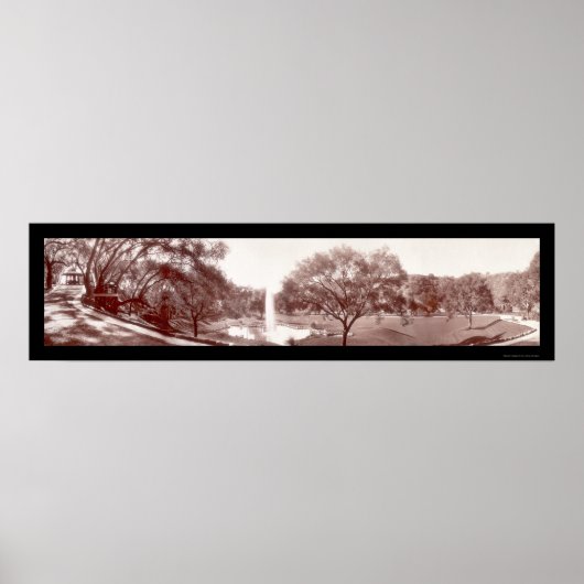 Pasadena Busch Gardens Foto 1909 Poster (Voorkant)