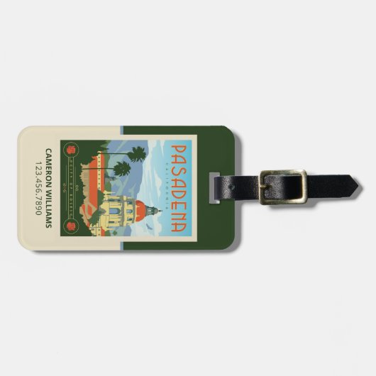 Pasadena, CA Bagagelabel (Voorkant horizontaal)