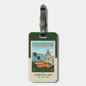Pasadena, CA Bagagelabel (Achterkant verticaal)