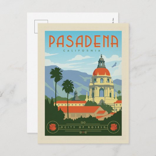 Pasadena, CA Briefkaart (Voorkant / Achterkant)