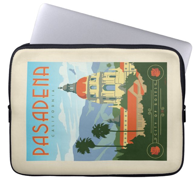 Pasadena, CA Laptop Sleeve (Voorkant)