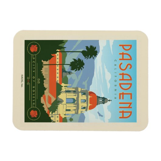 Pasadena, CA Magneet (Horizontaal)