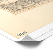 Pasadena, CA. Panoramische kaart (1305A) Poster (Hoek)