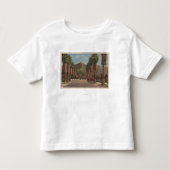 Pasadena, CA - Residental Street Scene & Palms Kinder Shirts (Voorkant)