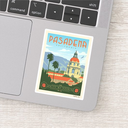 Pasadena, CA Sticker (Detail)