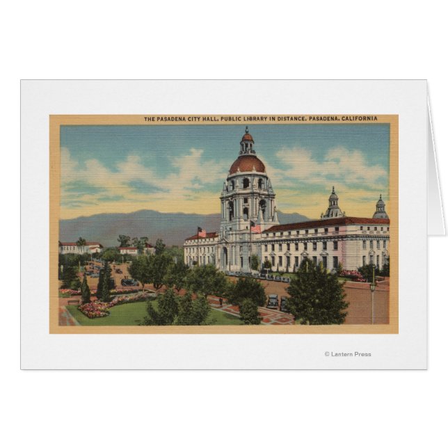 Pasadena, CA - Uitzicht van het stadhuis en het op (Voorkant Horizontaal)