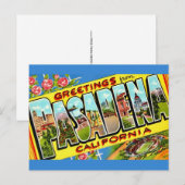 Pasadena CA Wenskaart Briefkaart (Voorkant / Achterkant)