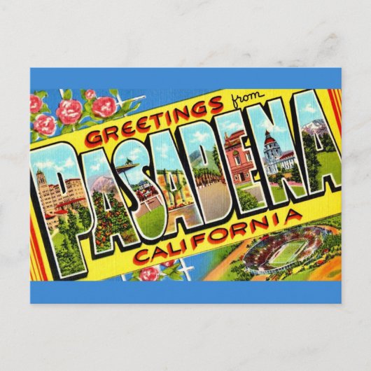 Pasadena CA Wenskaart Briefkaart (Voorkant)
