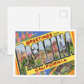 Pasadena, California  Big Letters Briefkaart (Voorkant / Achterkant)