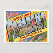Pasadena, California  Big Letters Briefkaart (Voorkant)
